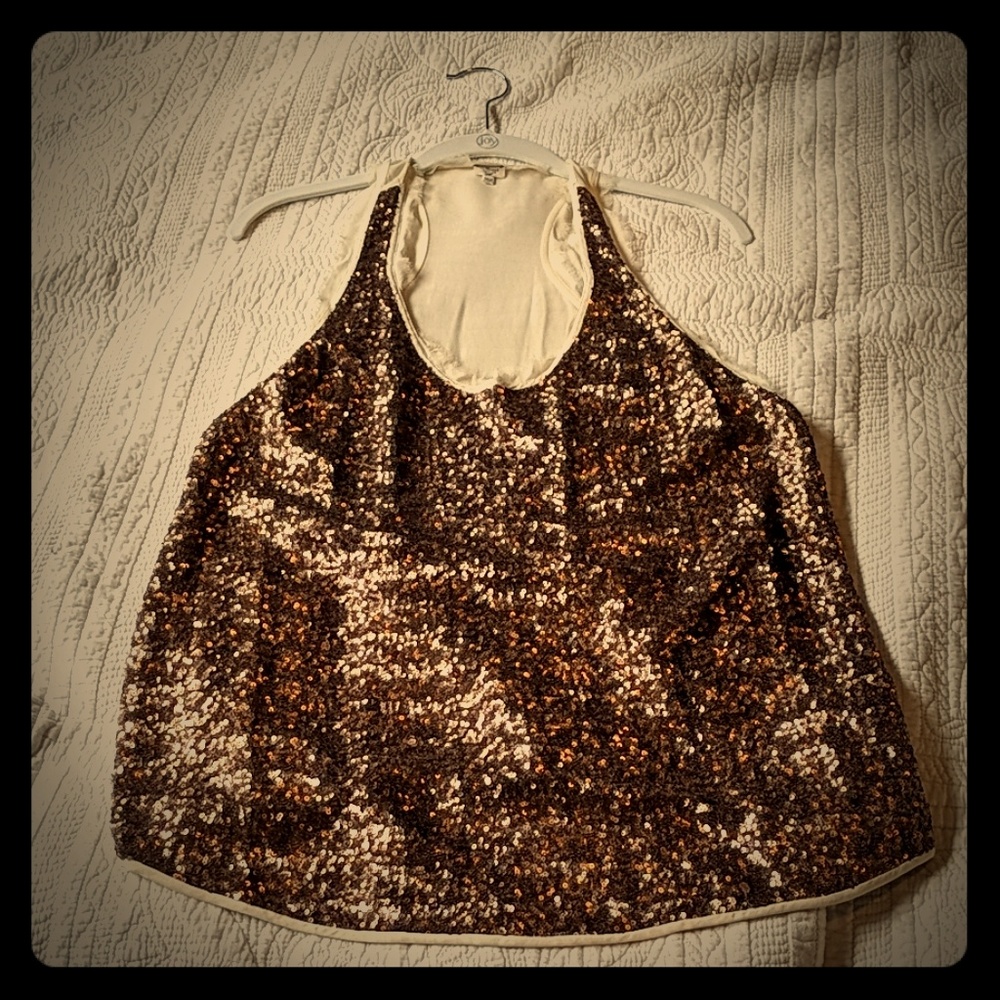 Bronze sequin tank